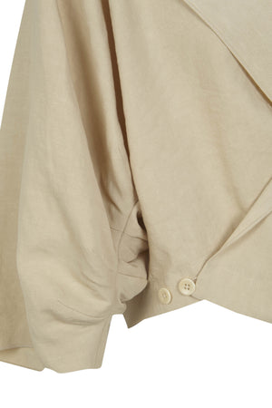 Noa, sand linen and virgin wool jacket