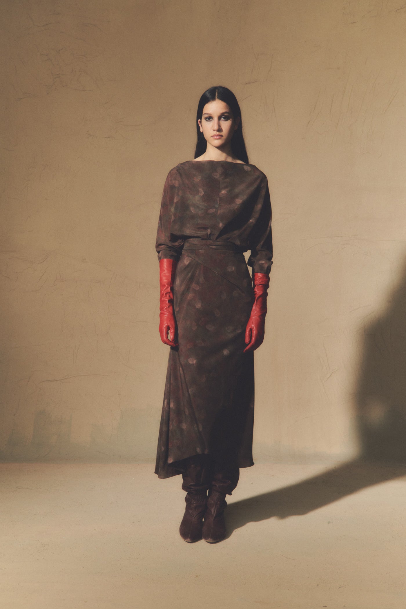 Nolita, aran print silk dress