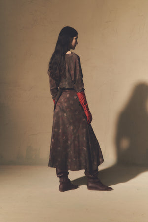 Nolita, aran print silk dress