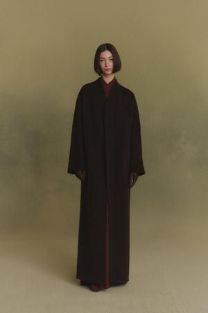 Noon, chocolate double-face coat