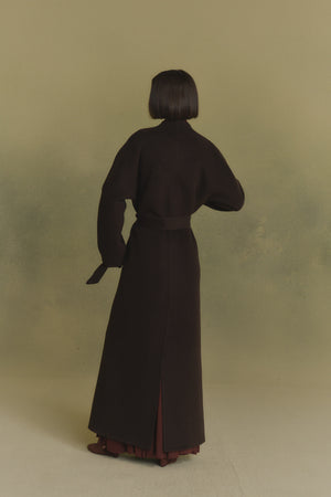 Noon, chocolate double-face coat