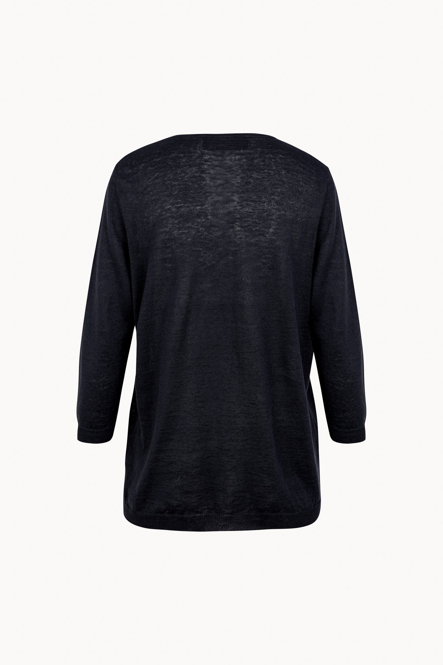 Nora, cardigan de punto de lino azul marino oscuro