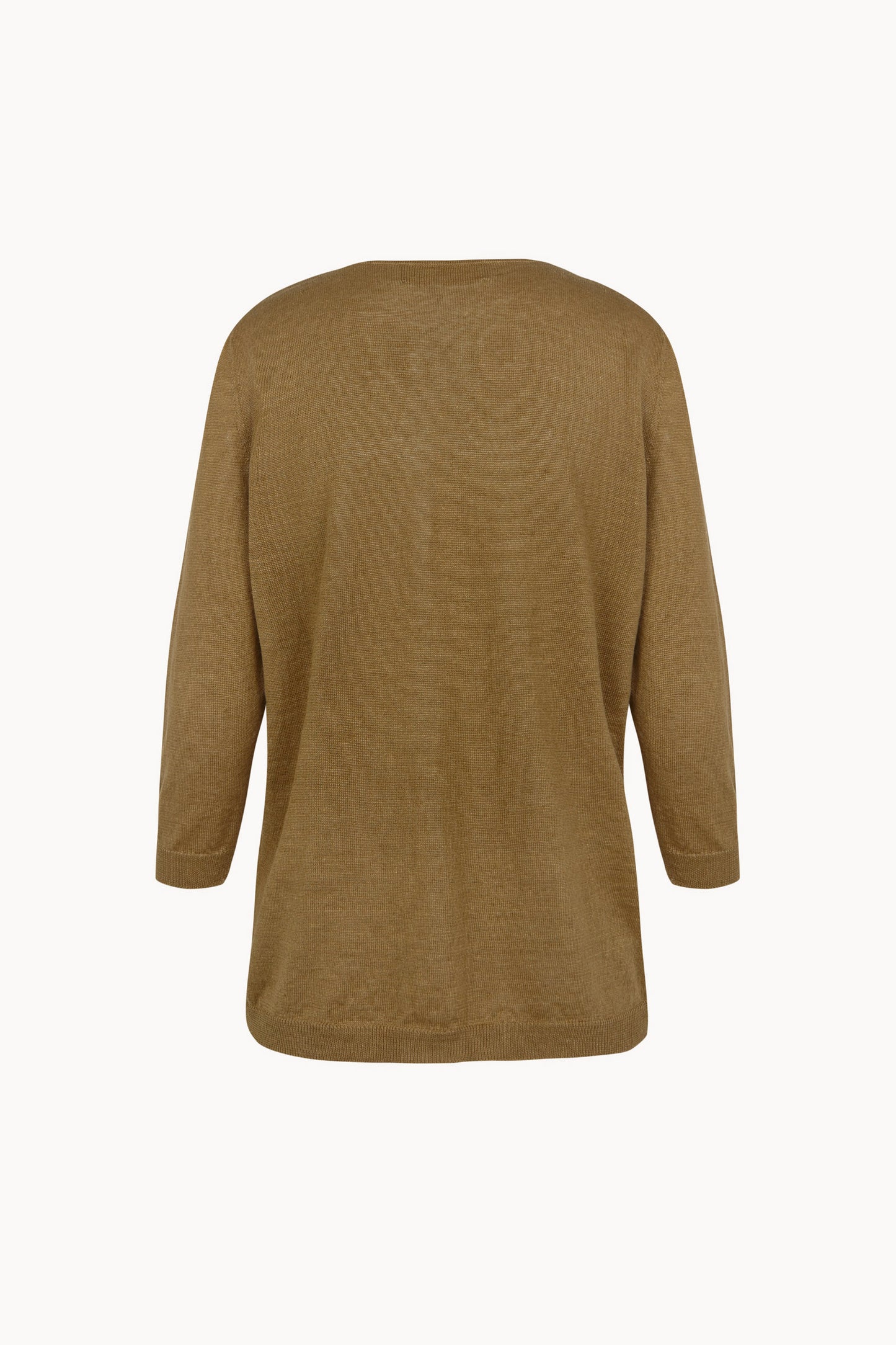 Nora, cardigan de punto de lino verde oliva