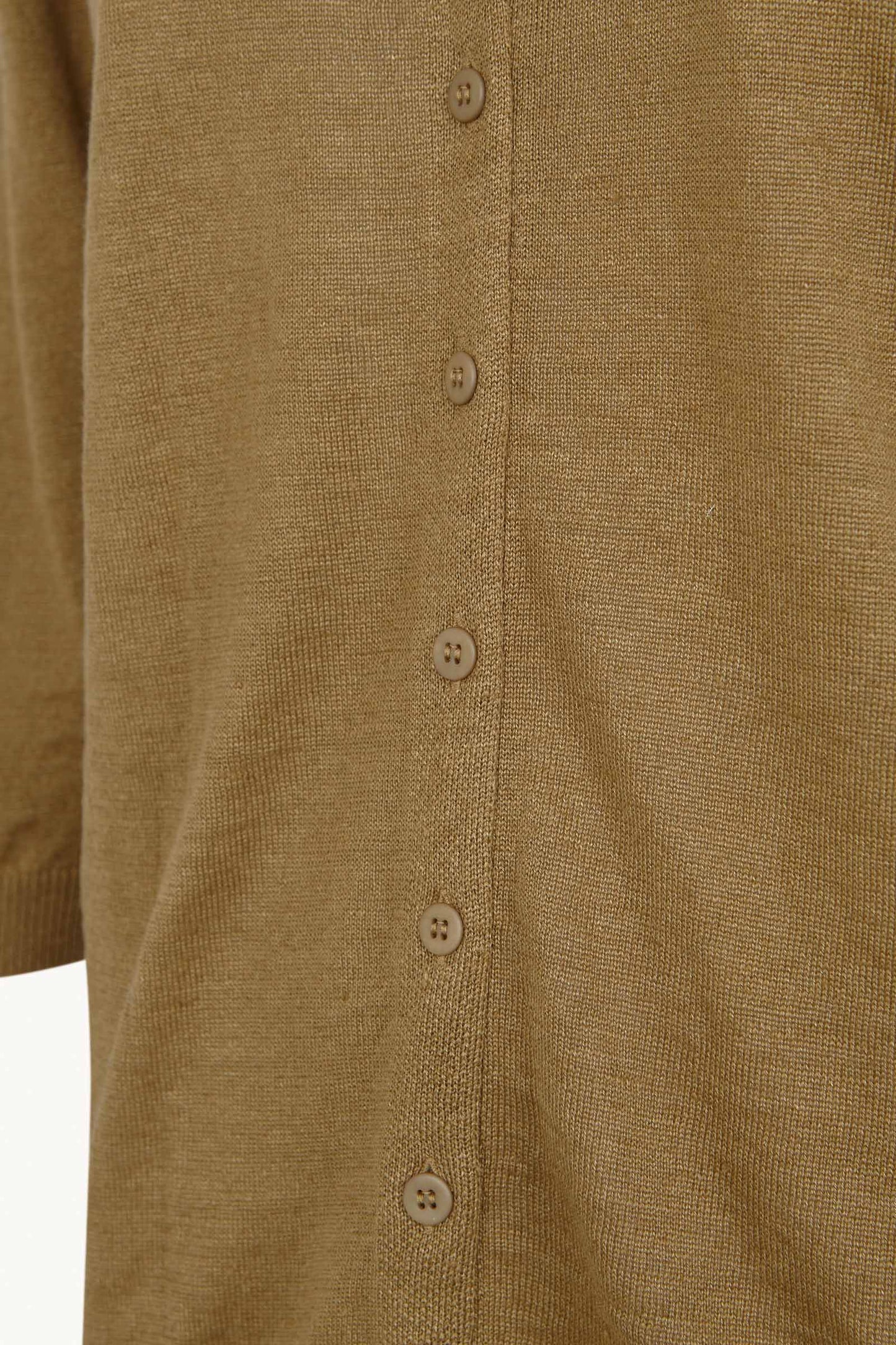 Nora, cardigan de punto de lino verde oliva