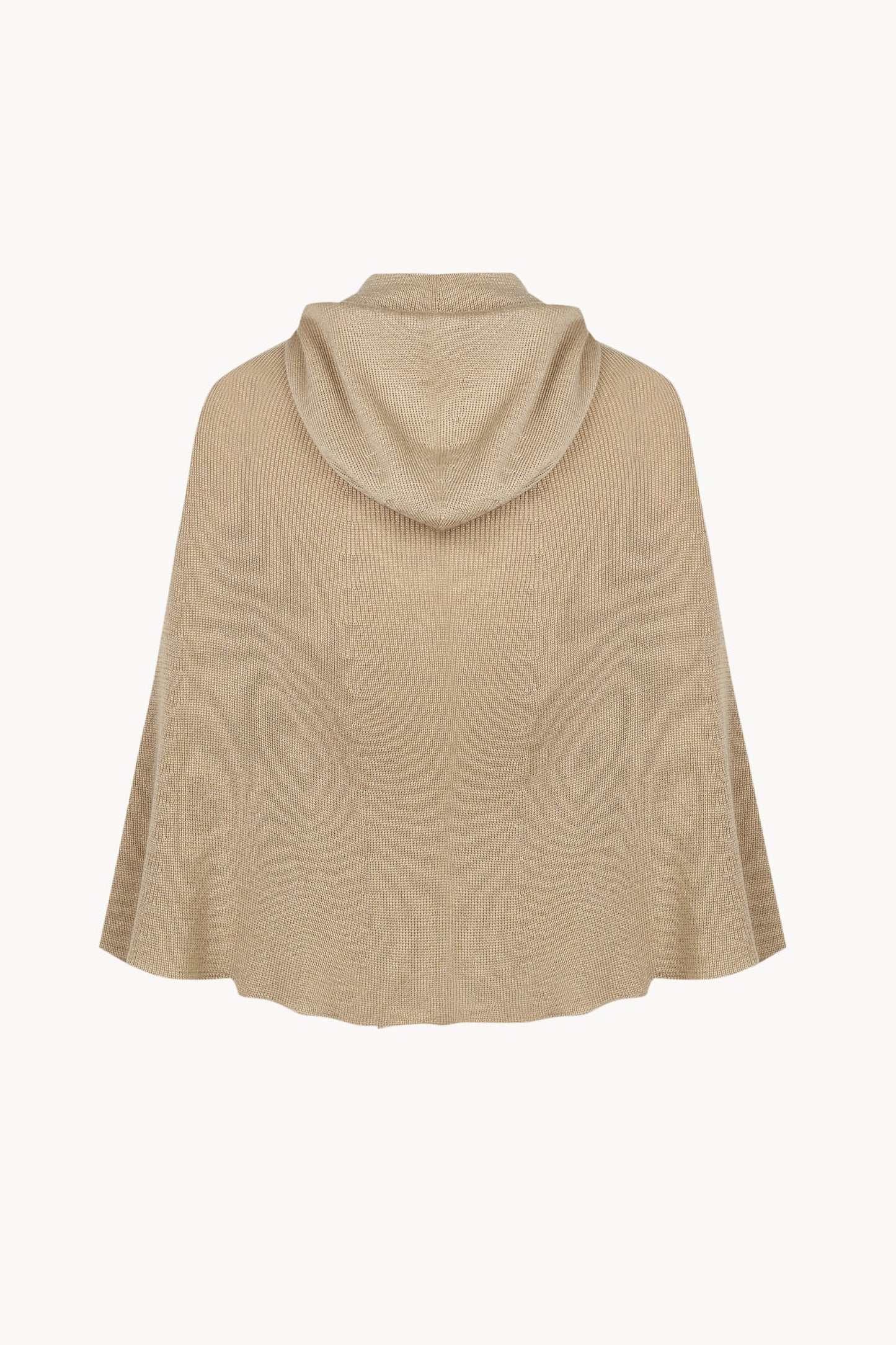 Nua, beige cashmere fluid multi-wear hood