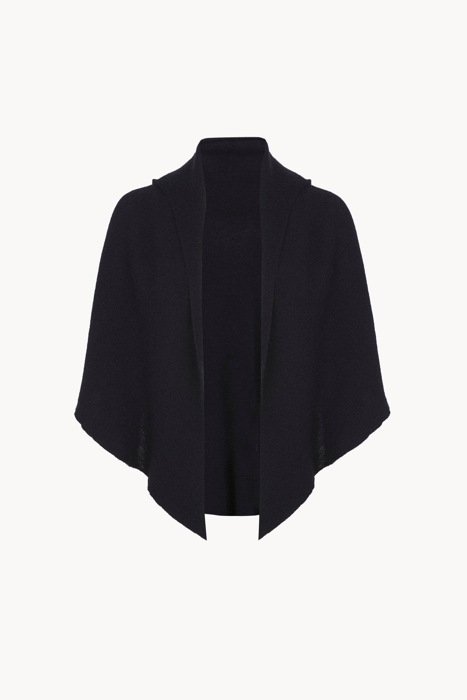 Nua, black cashmere fluid multi-wear hood