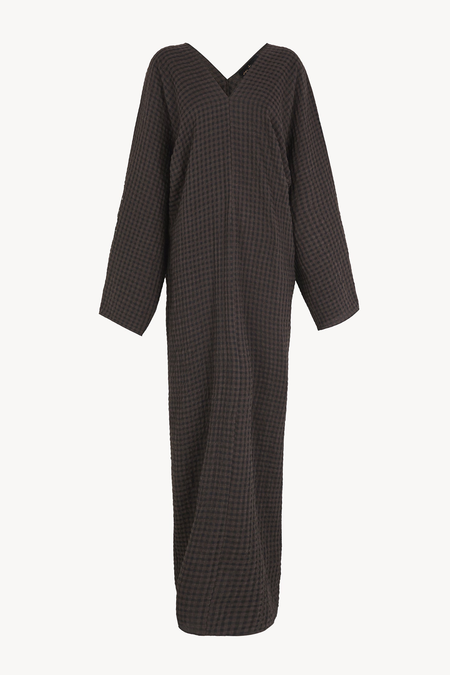 Nuna, vestido a cuadros jacquard oscuro