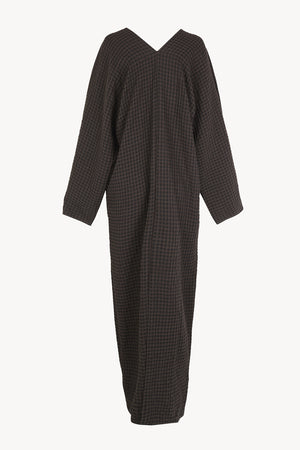 Nuna, vestido a cuadros jacquard oscuro