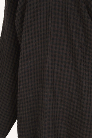 Nuna, vestido a cuadros jacquard oscuro