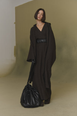 Nuna, dark jacquard plaid dress