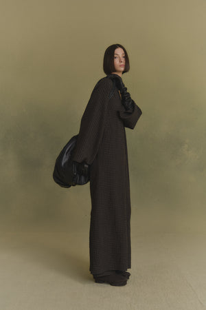 Nuna, dark jacquard plaid dress