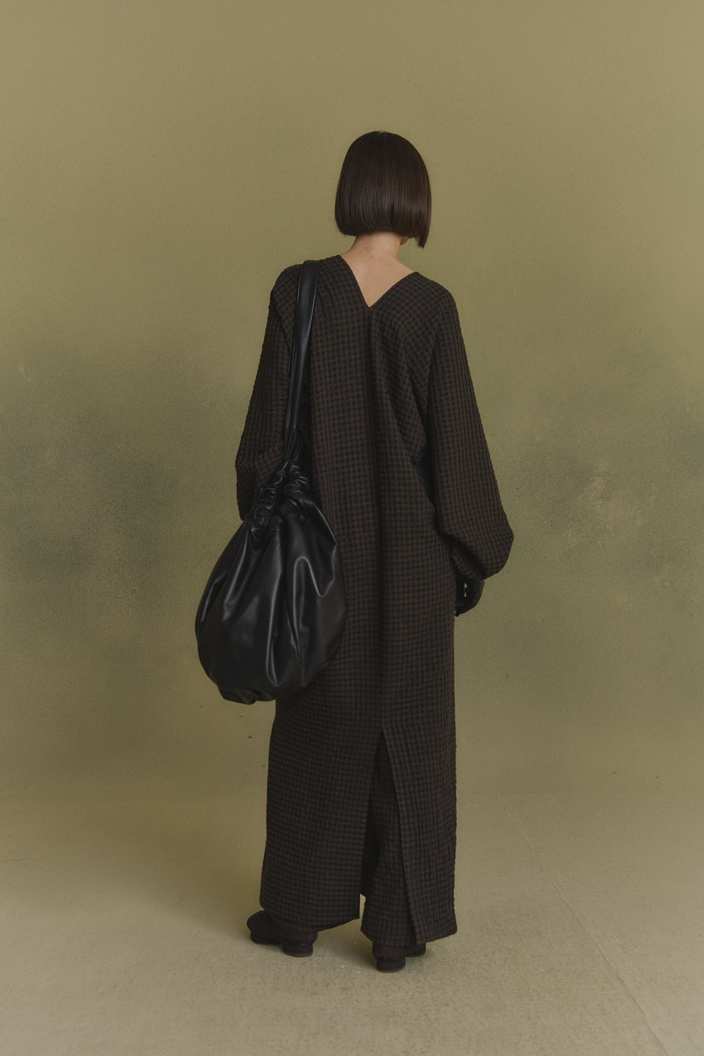 Nuna, dark jacquard plaid dress