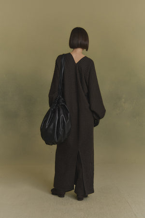 Nuna, dark jacquard plaid dress