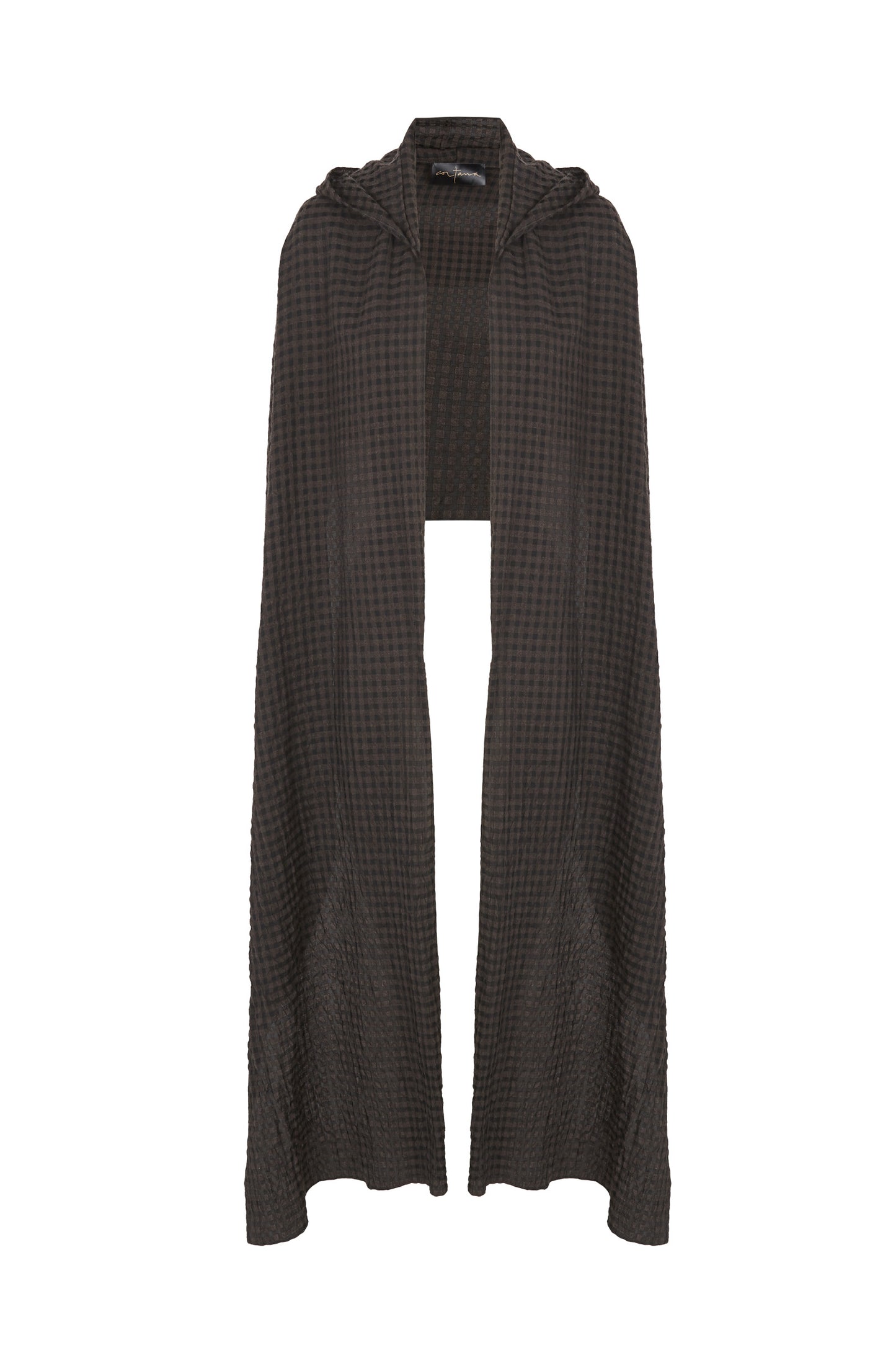 Nuna, brown checked jacquard scarf