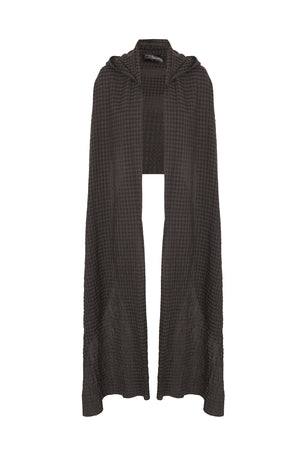 Nuna, brown checked jacquard scarf