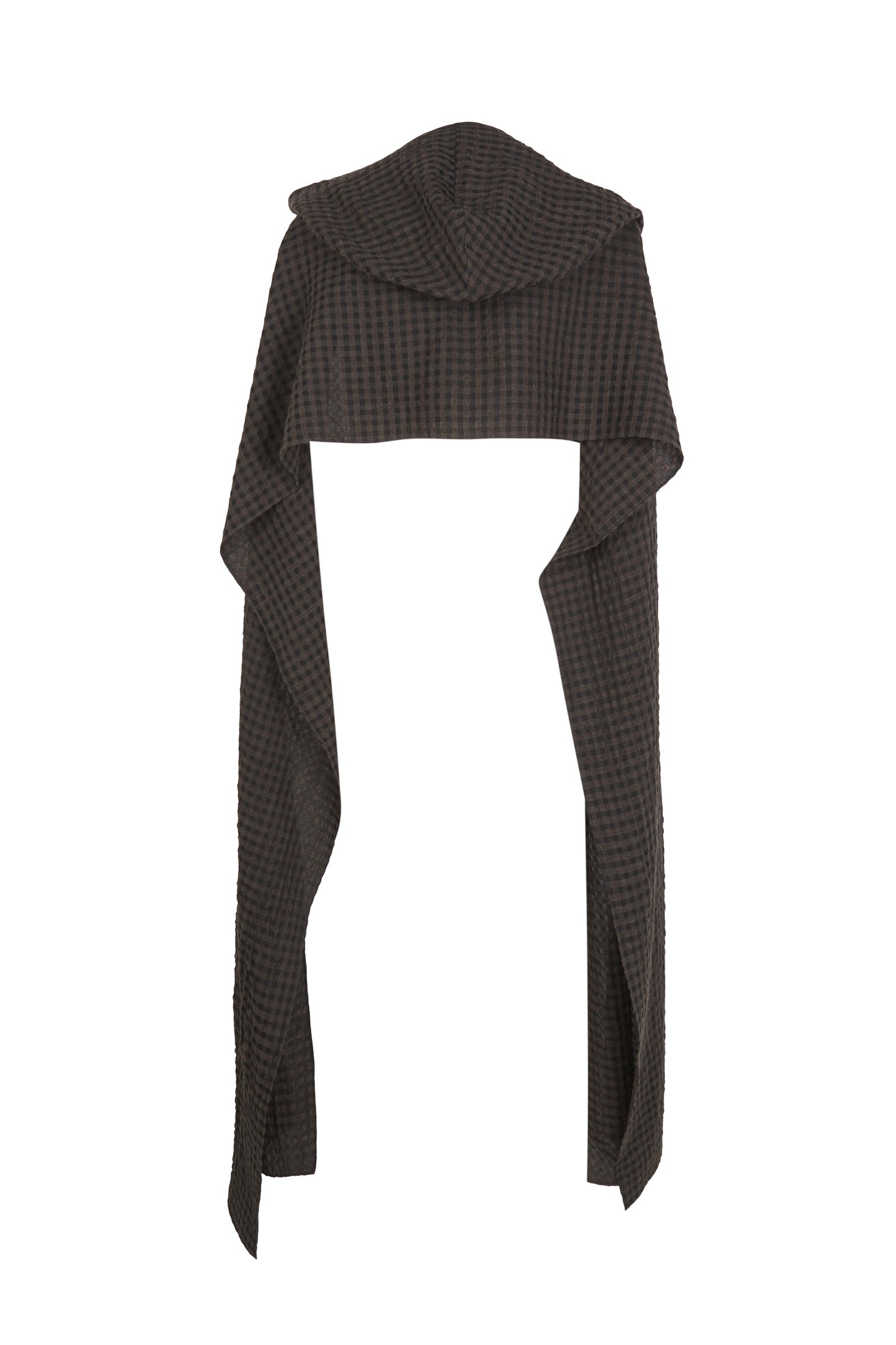 Nuna, brown checked jacquard scarf