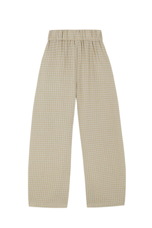 Nuna, beige checked jacquard pants