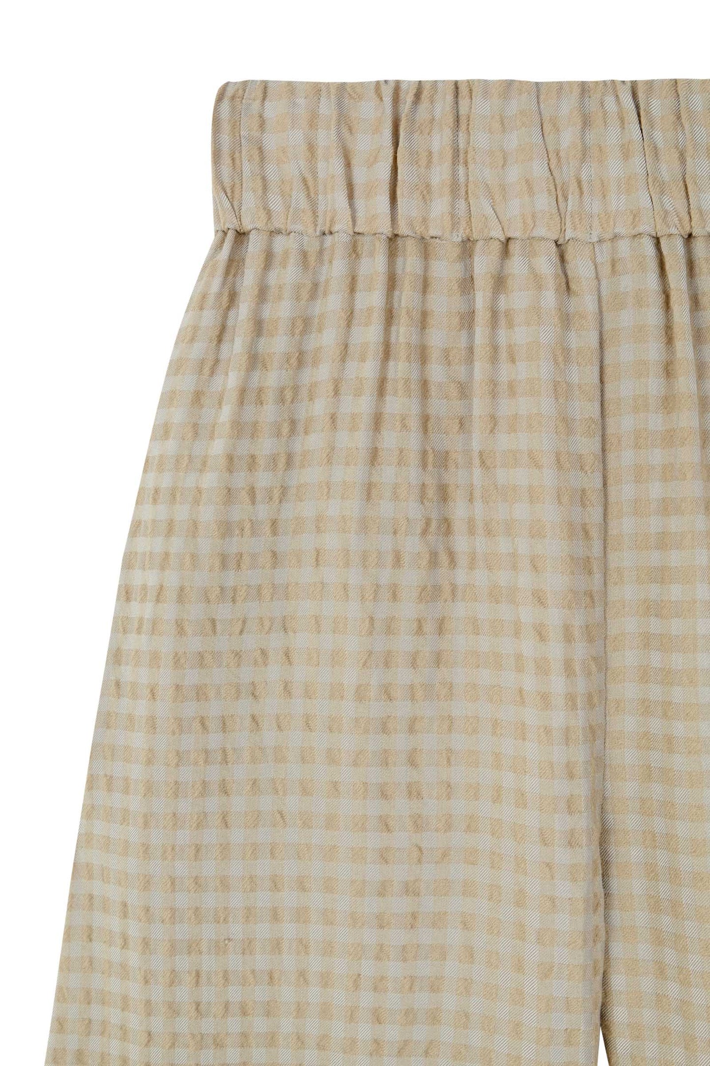 Nuna, beige checked jacquard pants