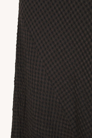 Nuna, brown checked jacquard skirt