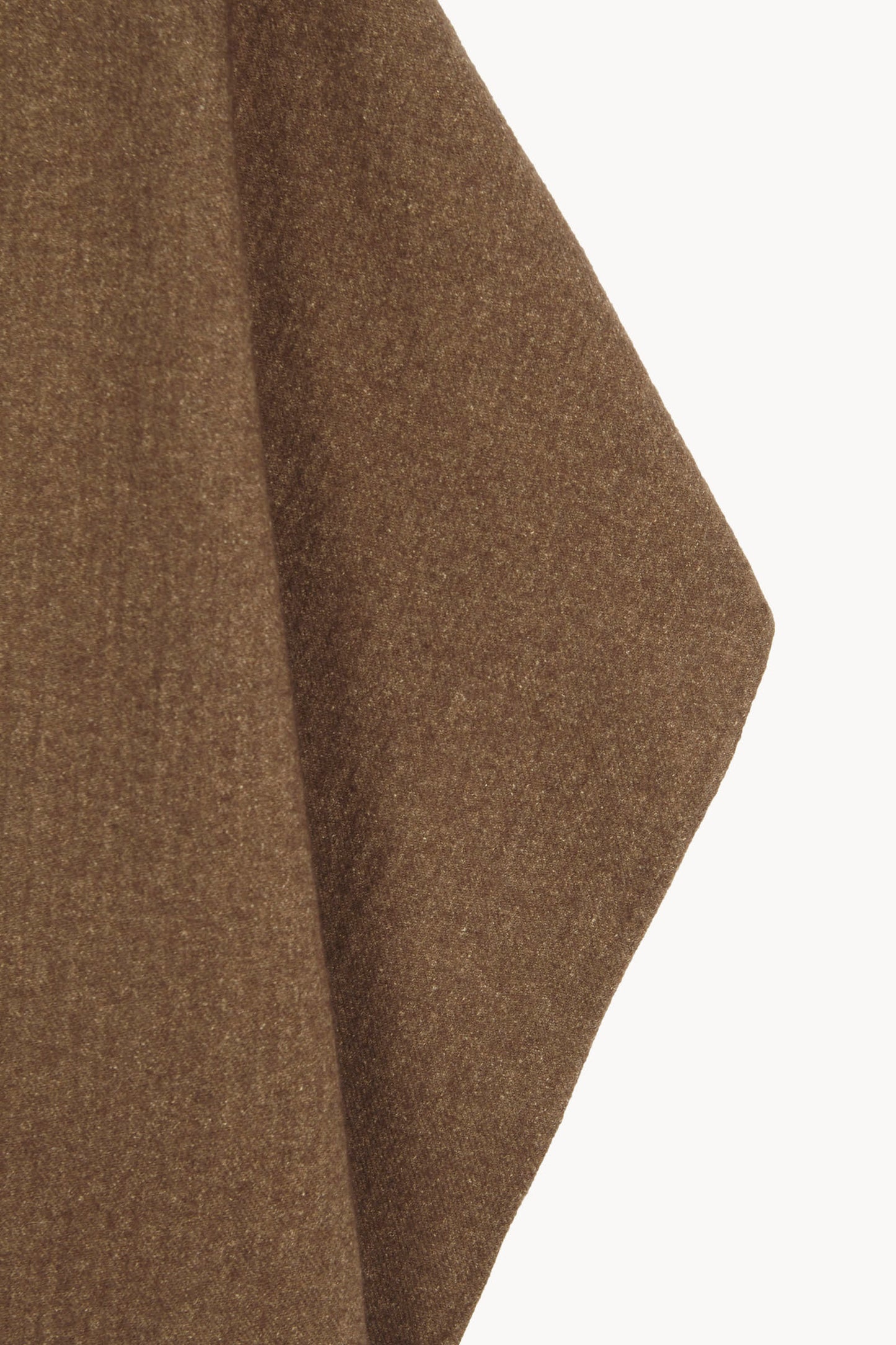 Nur, foulard largo de lana y algodon marron
