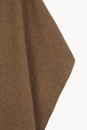 Nur, foulard largo de lana y algodon marron