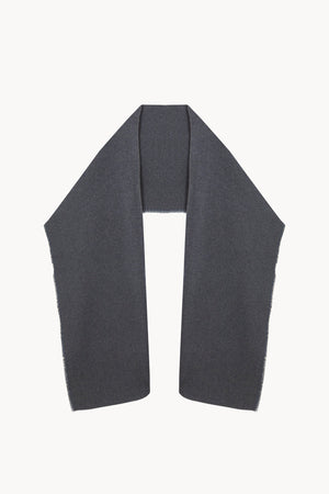 Nur, blue melange wool and cotton long scarf