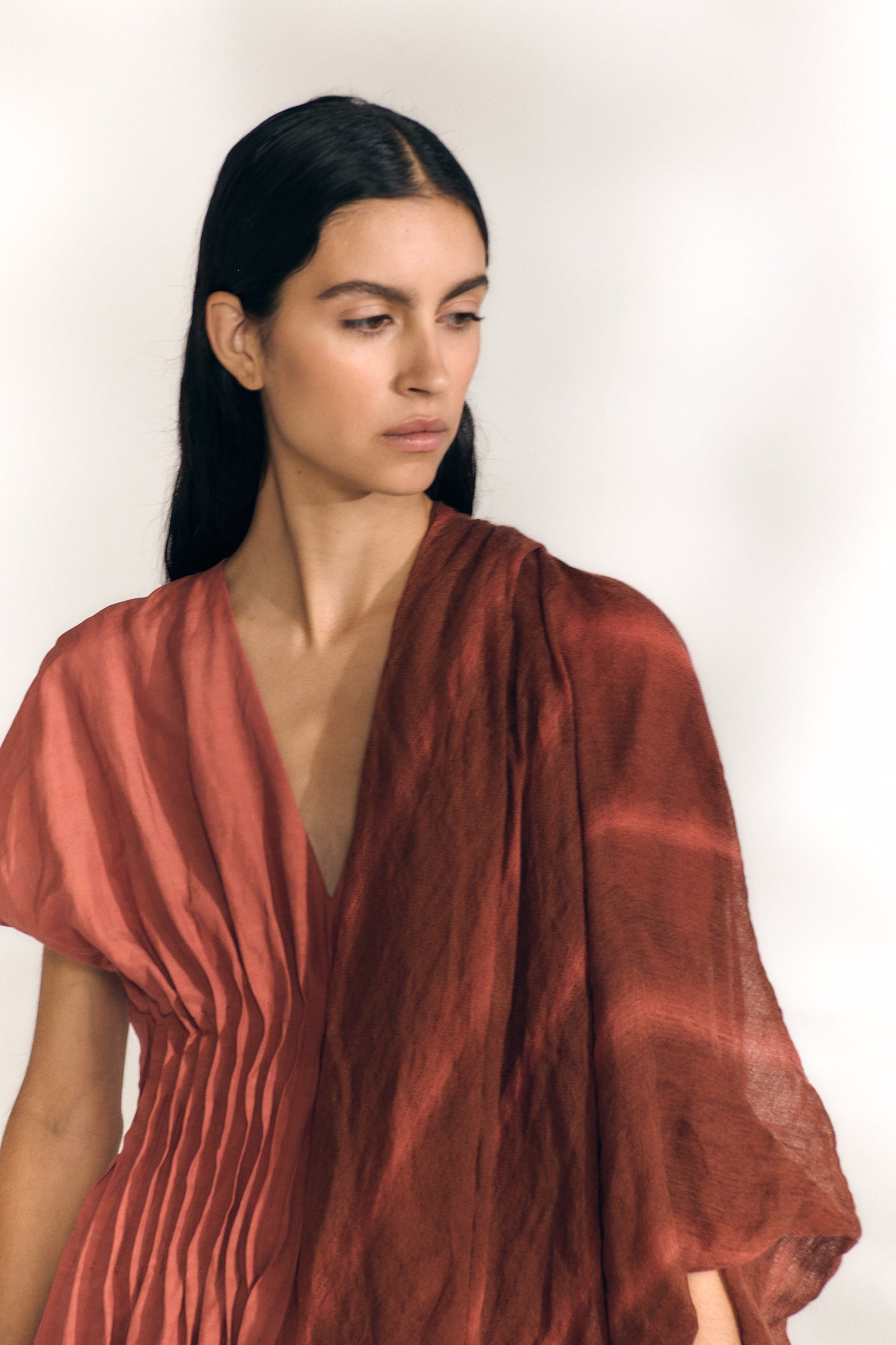 Nura, cayenne striped scarf