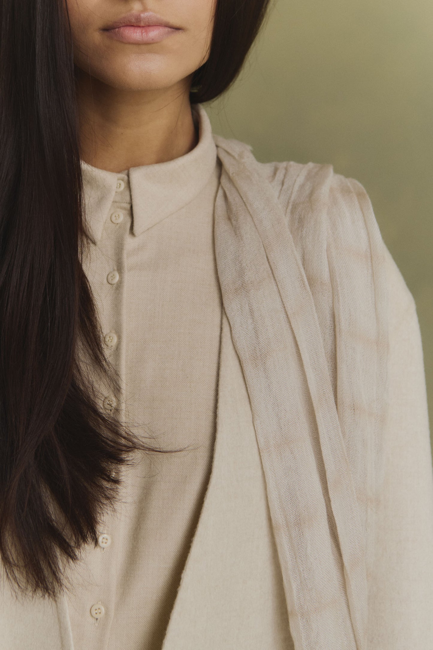 Eclipse, maltinto beige striped foulard