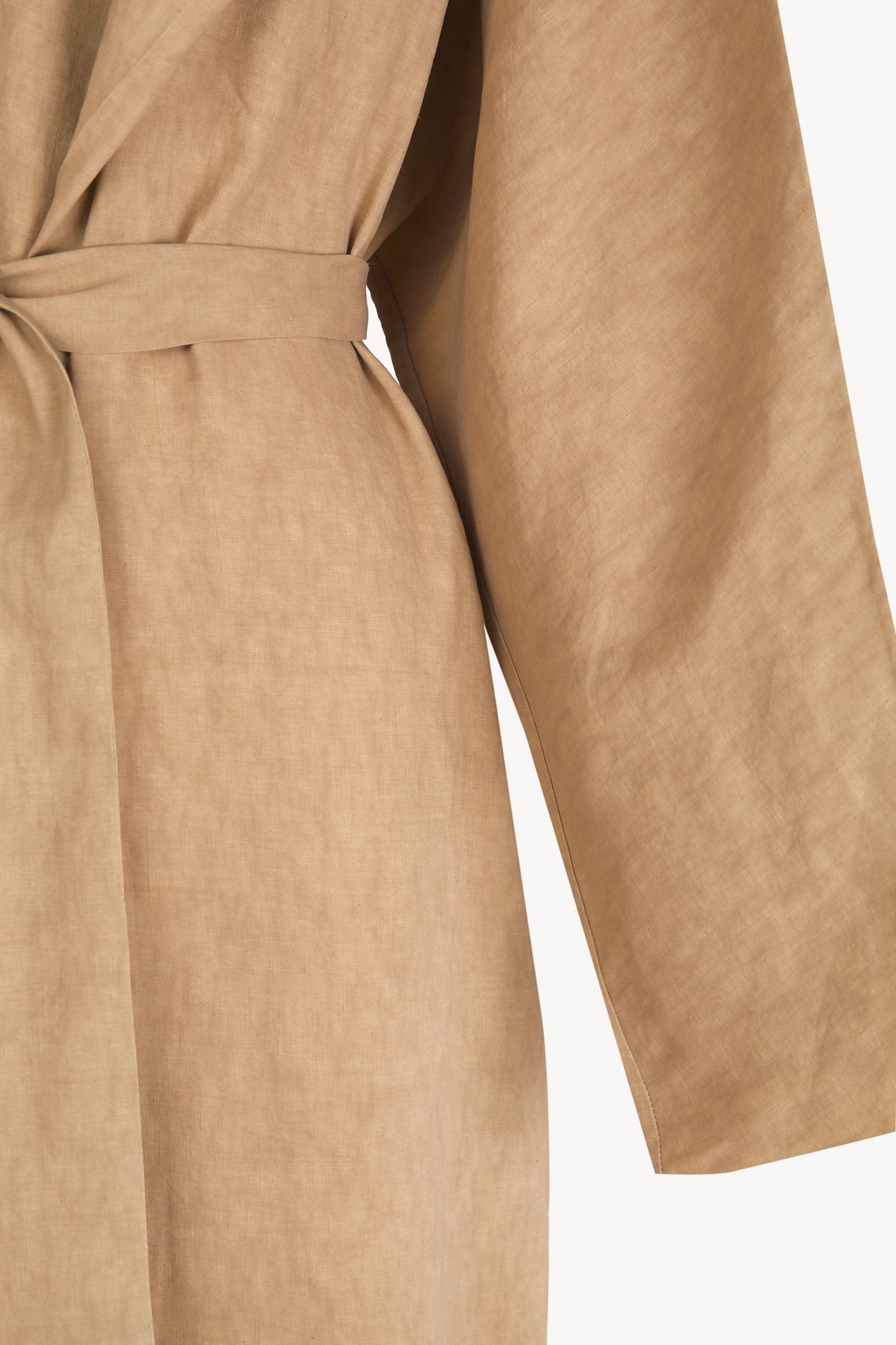 Odel, gabardina de lino y cupro beige oscuro