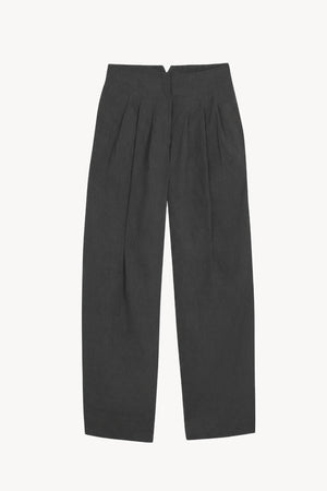 Odel, dark grey linen and cupro pants