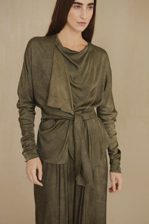 Odisea, pearl maltinto asymmetric jacket