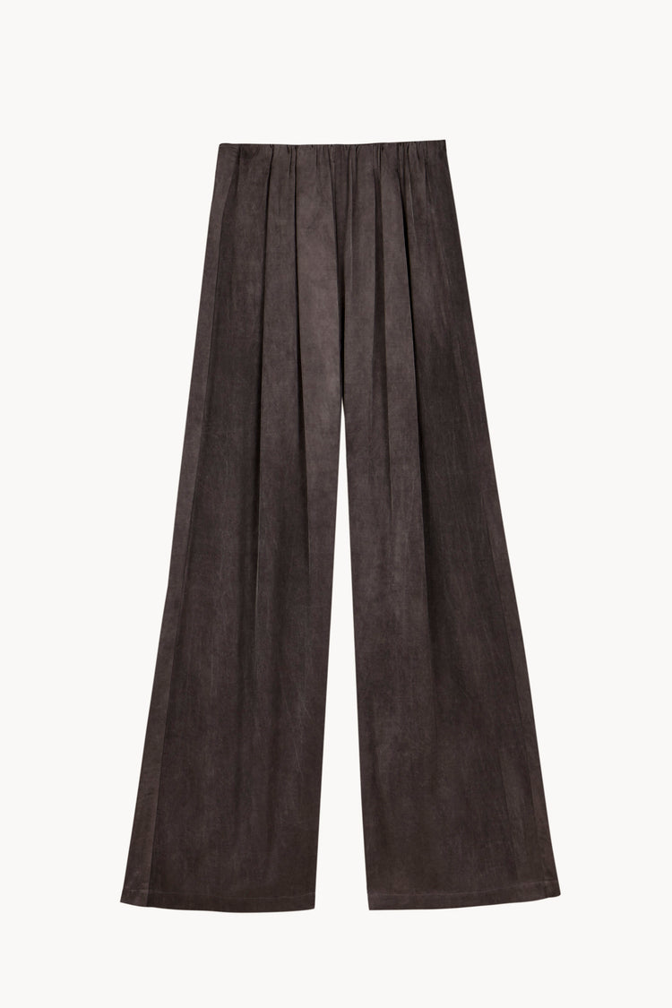 Odisea, pantalon ancho burdeos maltinto