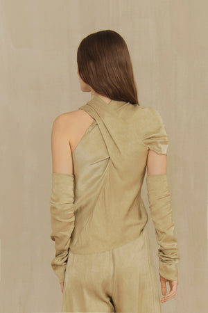 Odisea, pantalon ancho perla maltinto