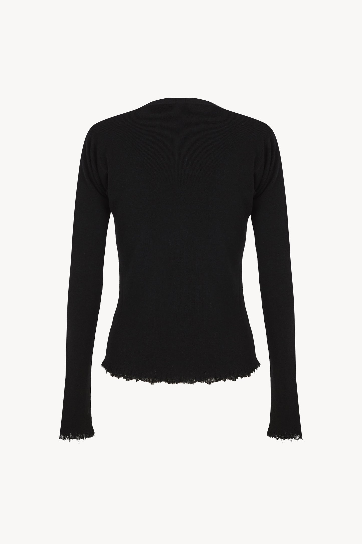 Ojala, black wool and cashmere cardigan