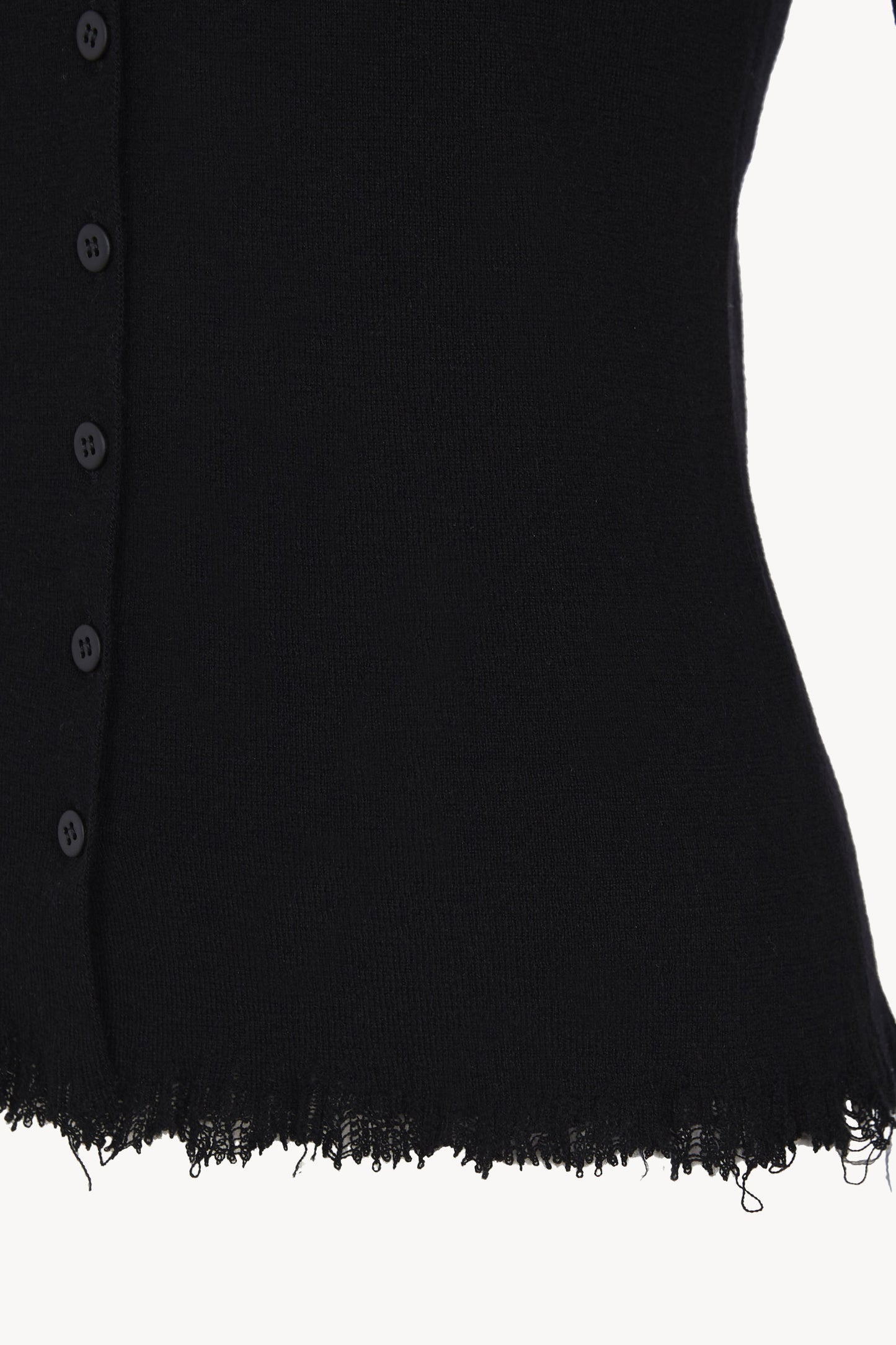 Ojala, black wool and cashmere cardigan