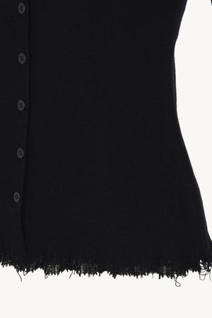 Ojala, black wool and cashmere cardigan