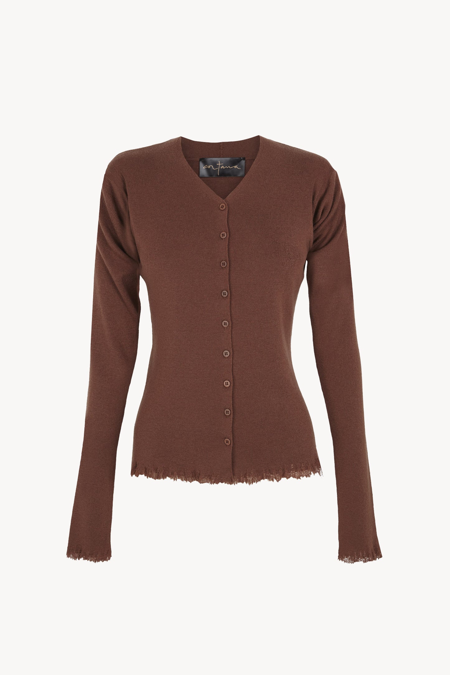 Ojala, blush wool and cashmere cardigan
