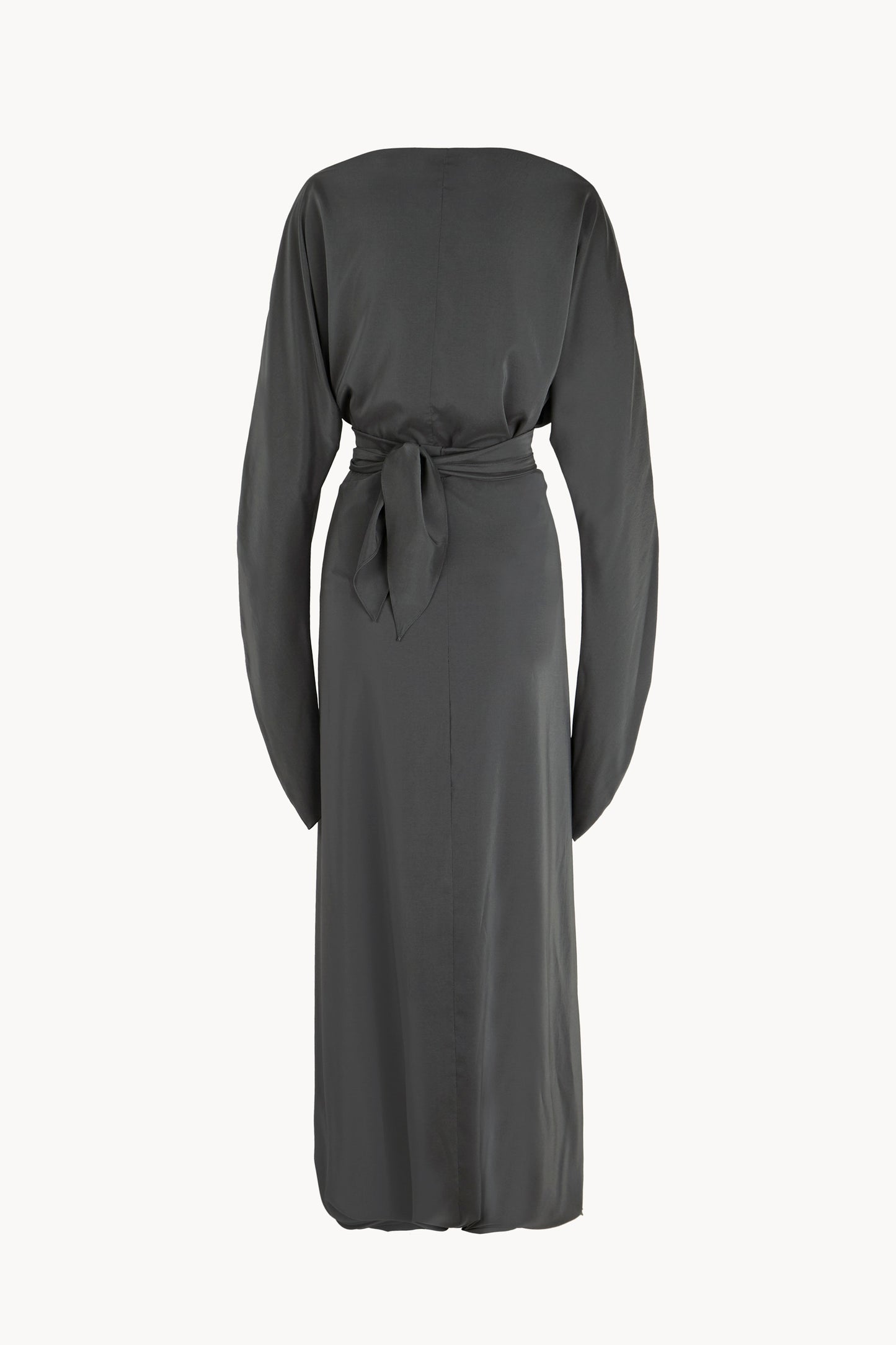 Olvido, vestido de seda stretch verde noche