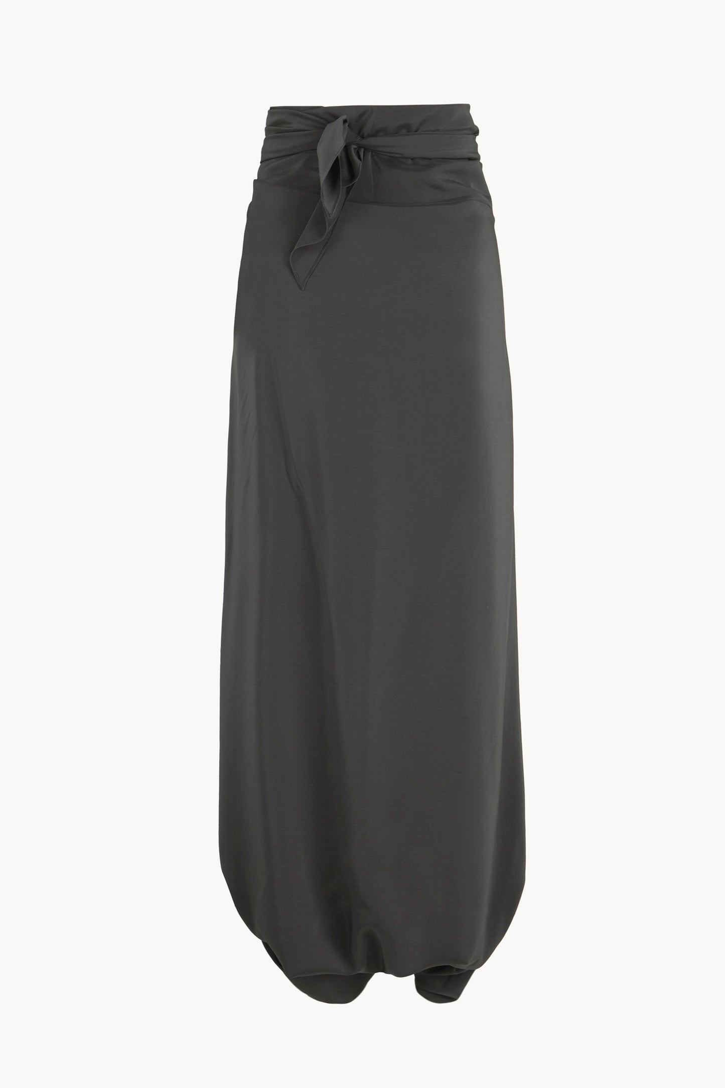 Olvido, night green stretch silk skirt