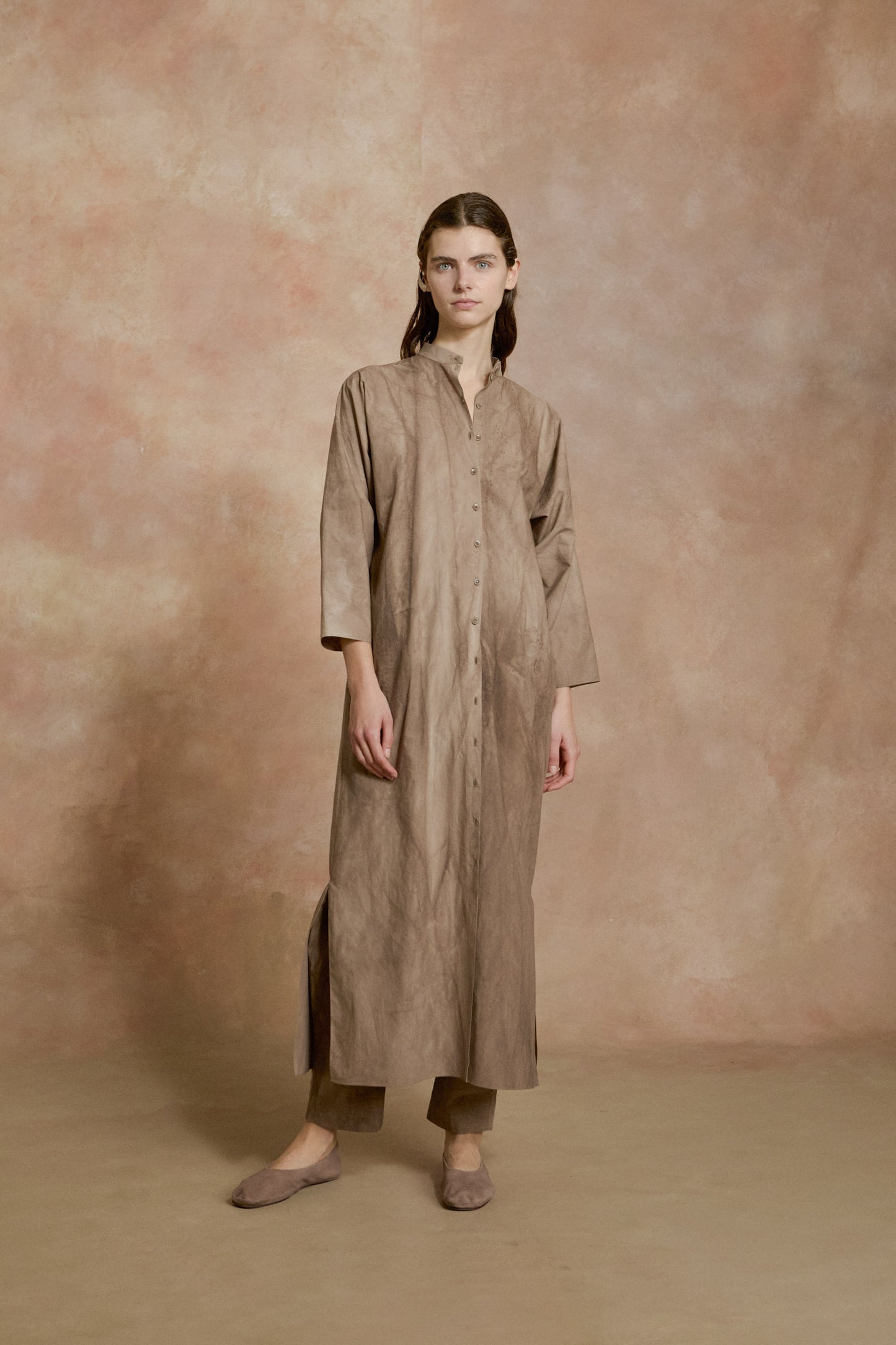 Ono, fade cocoa shirt dress