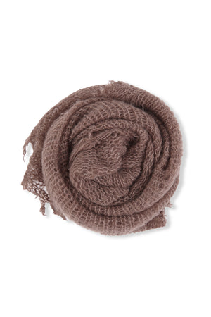 Onye, taupe open knit bandana