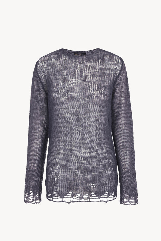 Onye, gray alpaca, silk and cashmere sweater
