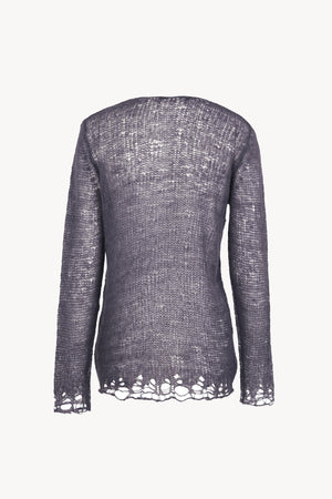 Onye, gray alpaca, silk and cashmere sweater