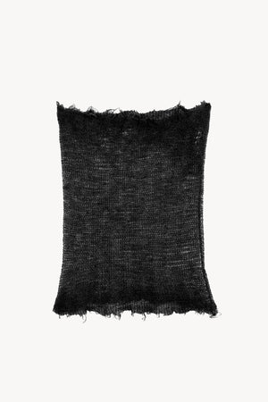 Onye, black knit neck warmer in alpaca, silk and cashmere