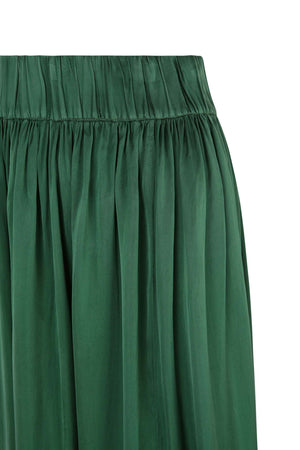 Oona, falda en cupro verde esmeralda