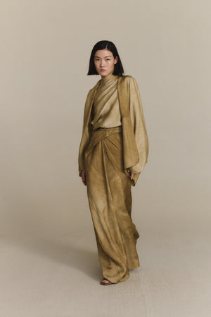 Opalo, chaqueta amplia bronce maltinto