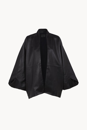 Opalo, chaqueta kimono de piel negra