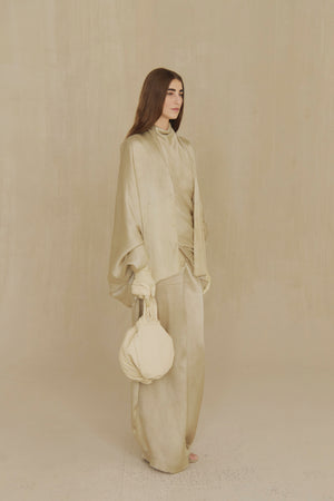 Ocaso, pantalon envolvente burdeos maltinto