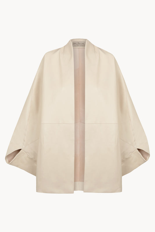 Opalo, chaqueta kimono de piel arena