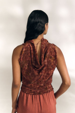 Opalo, espurna print silk top